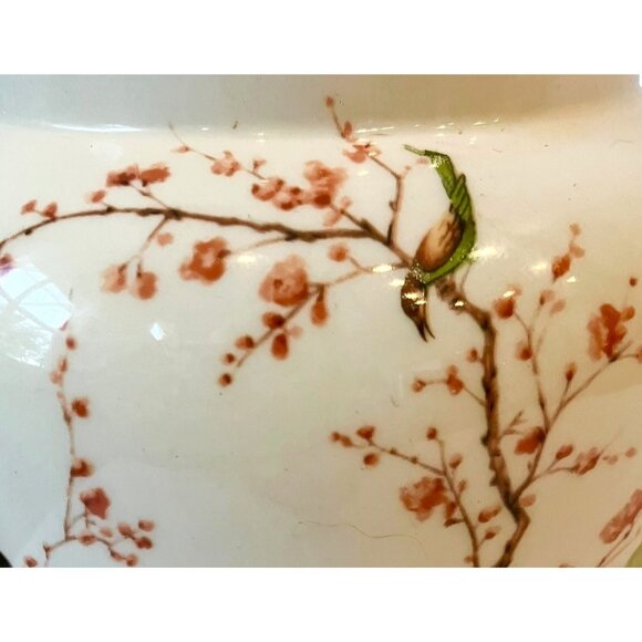 VTG Handmade Japanese Glazed Porcelain Vase Geisha Girls/Floral--SIGNED "Carr" - Picture 11 of 16